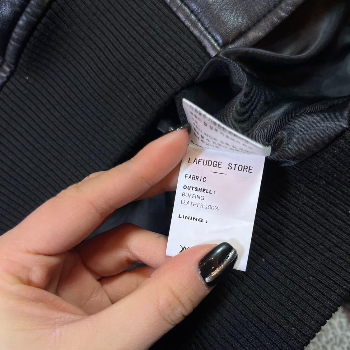 라퍼지 스토어 버프가죽 봄버 자켓 상품이미지3