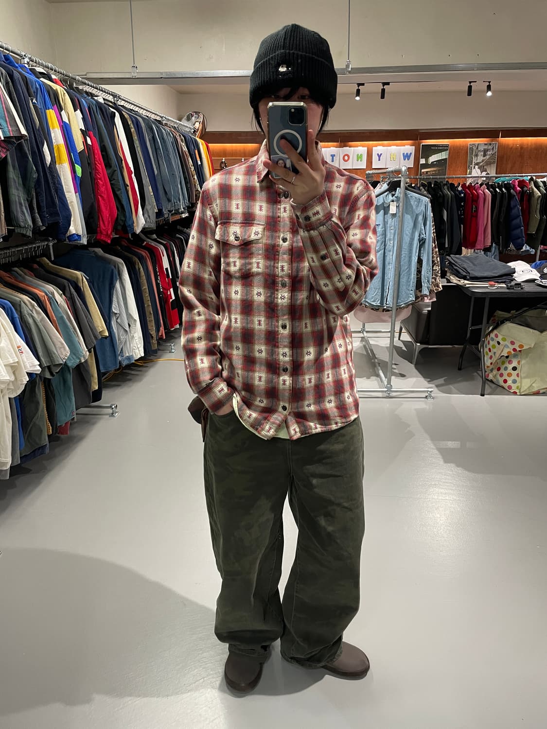 빈티지 나바호 체크 셔츠 상품이미지2