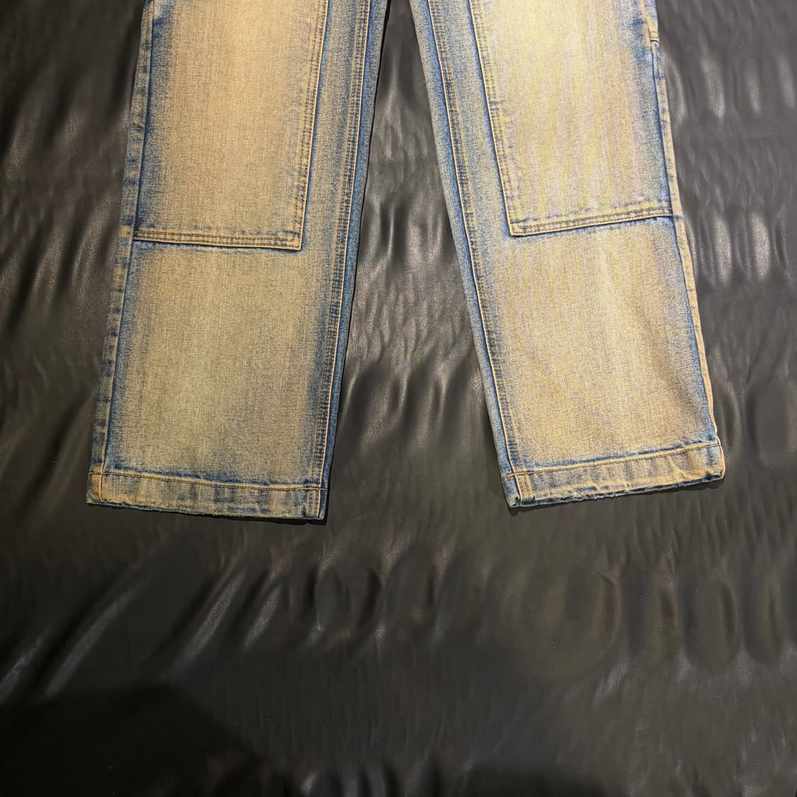 웰던 빈티지 워싱 패치워크 데님 팬츠 상품이미지7