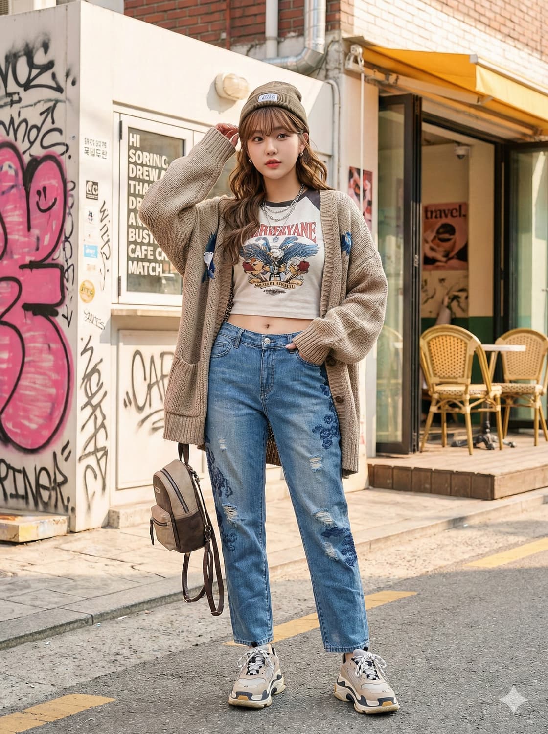 아르마니 익스체인지(A|X) 자수&디스트로이드 보이프렌드 진 상품이미지1