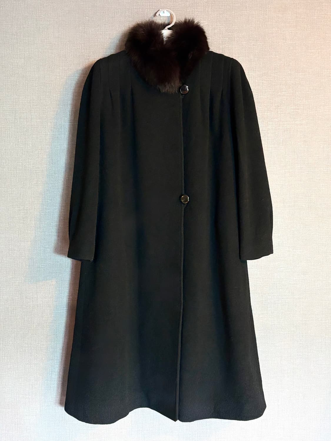 코자나 Cojana 블랙 모피 칼라 코트 Japan 상품이미지1