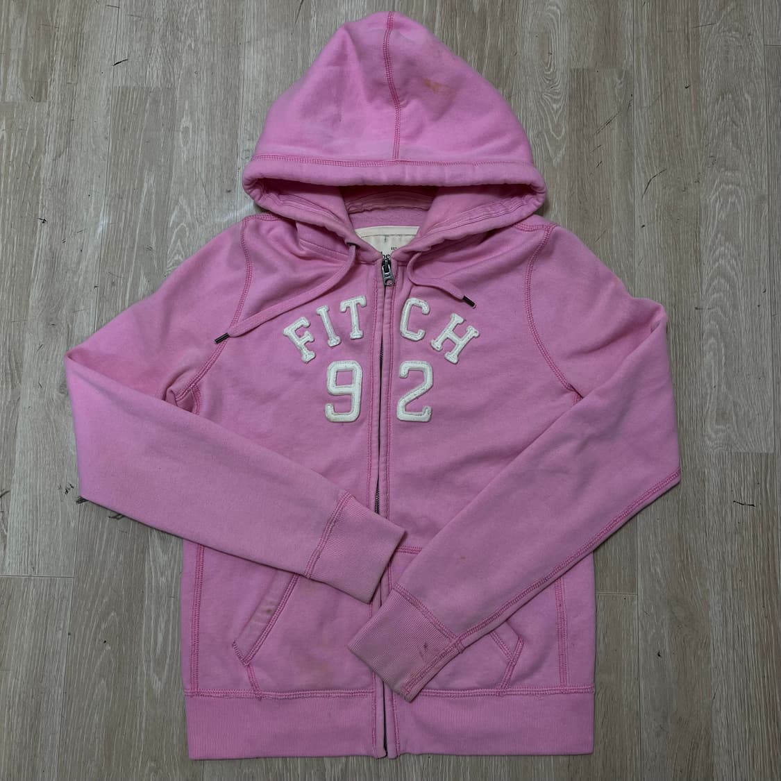 아베크롬비 여성 빅로고 핑크 후드집업 L(100) 상품이미지1