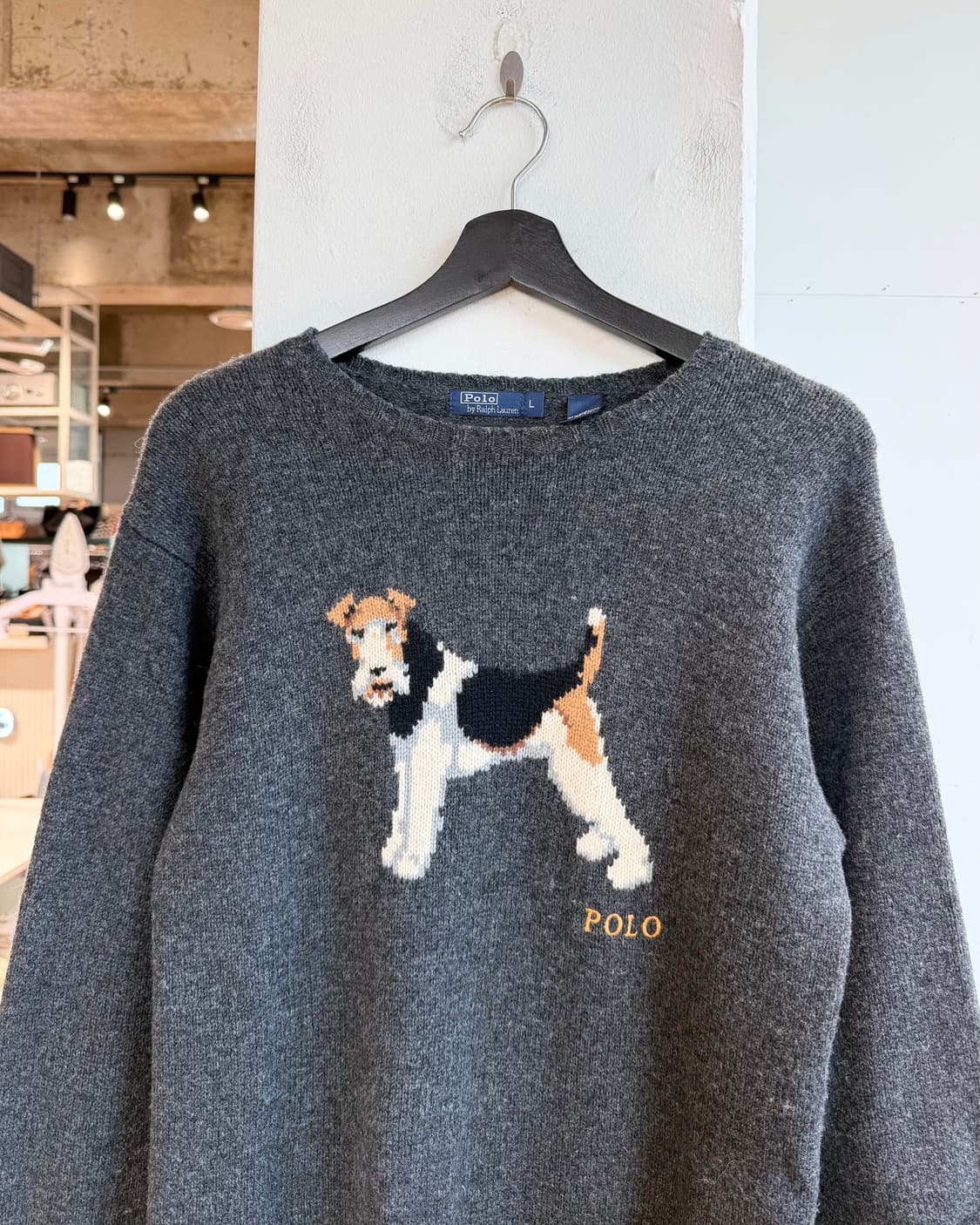 폴로 랄프로렌 차콜 블렌드 도그 인터샤 니트 상품이미지3
