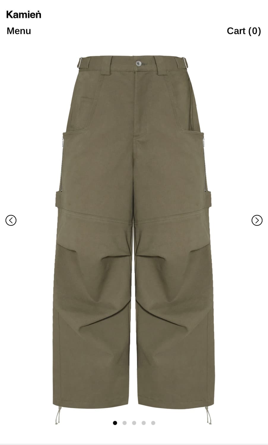 [새상품] (2) Kamien 카미엔 그라운드팬츠 몰스킨 라이트올리브 상품이미지2