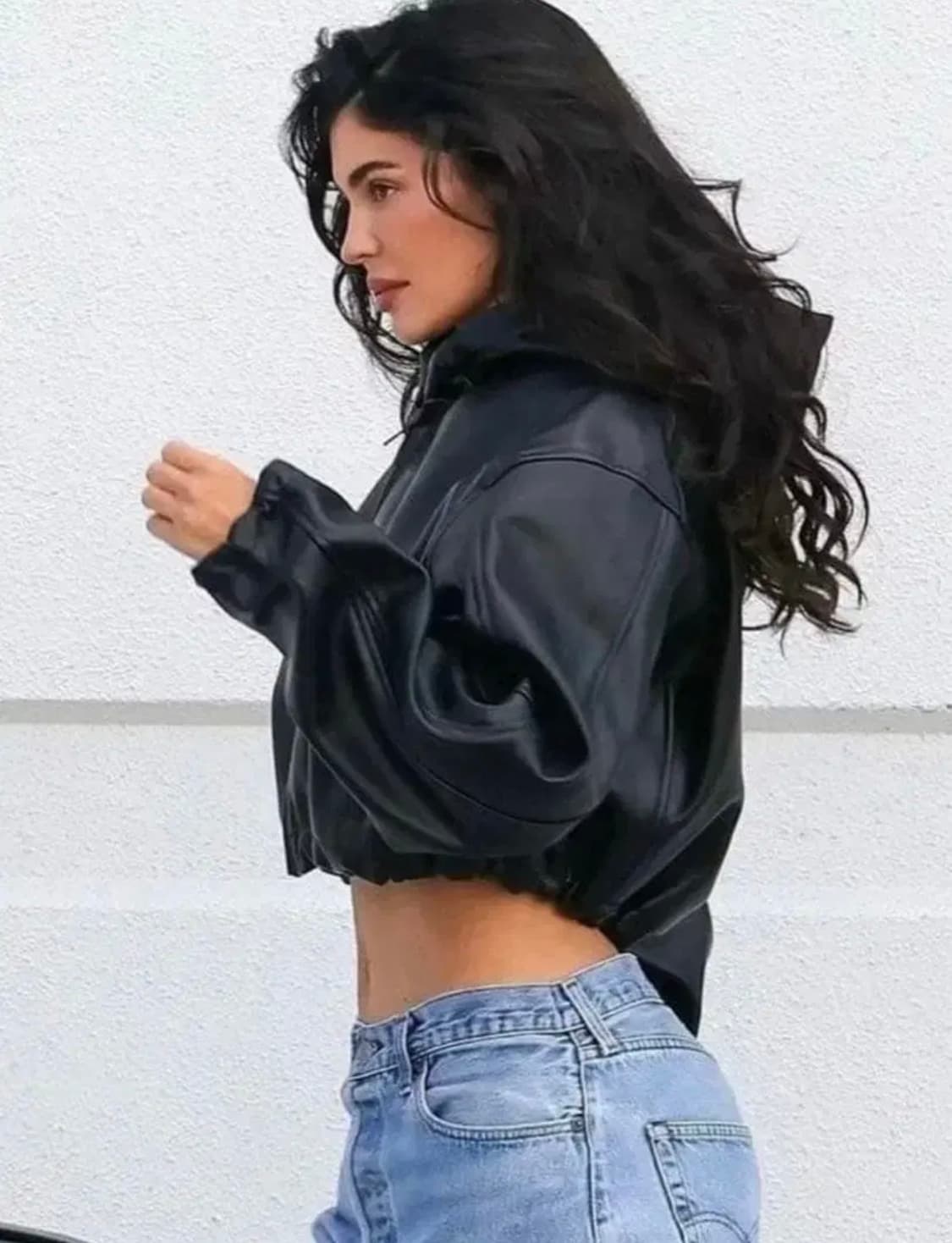 KHY faux leather hooded jacket (XS) 상품이미지4