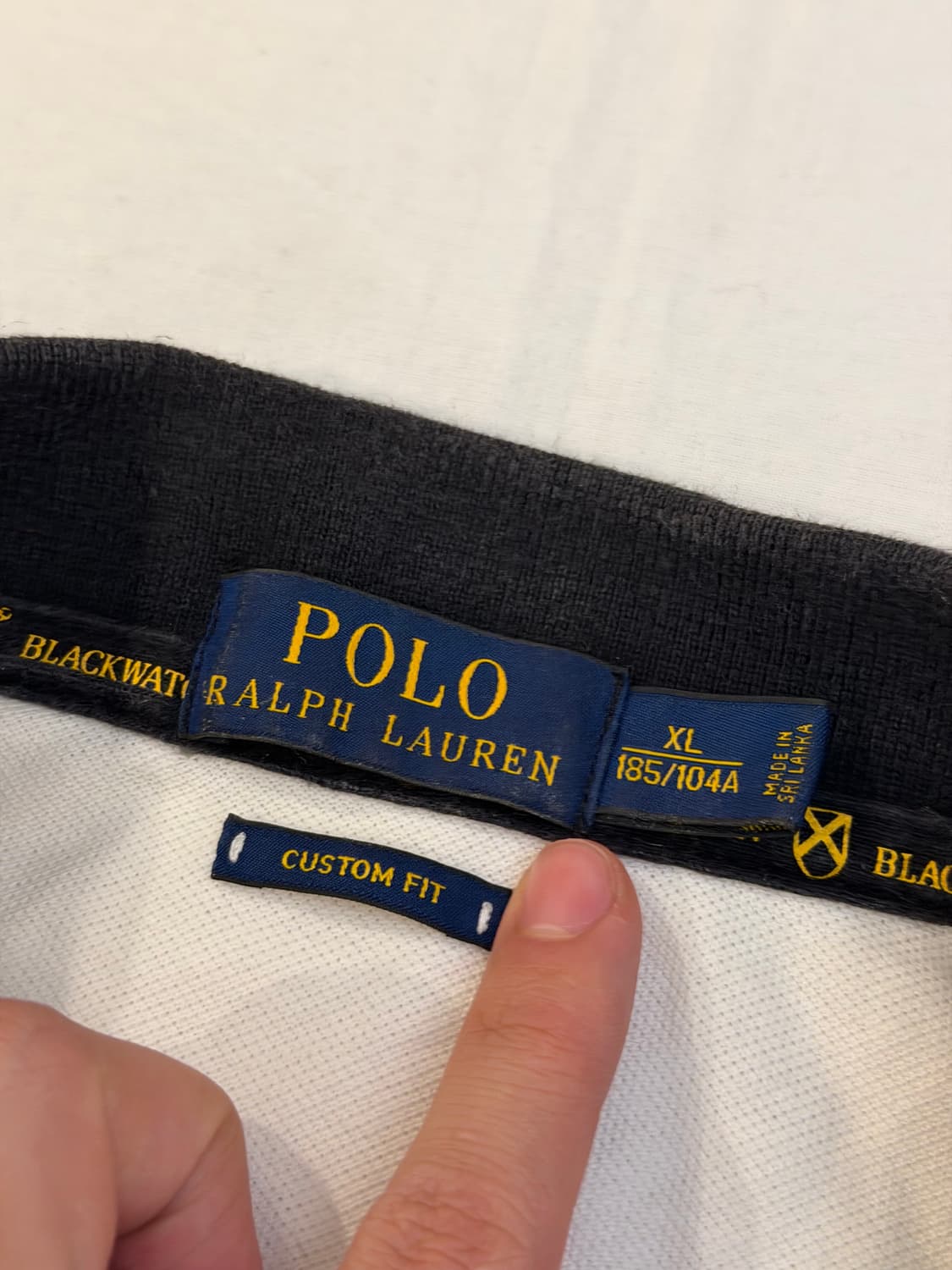 폴로 랄프로렌 빅포니 치프키프 블랙와치 카라티 화이트 상품이미지5