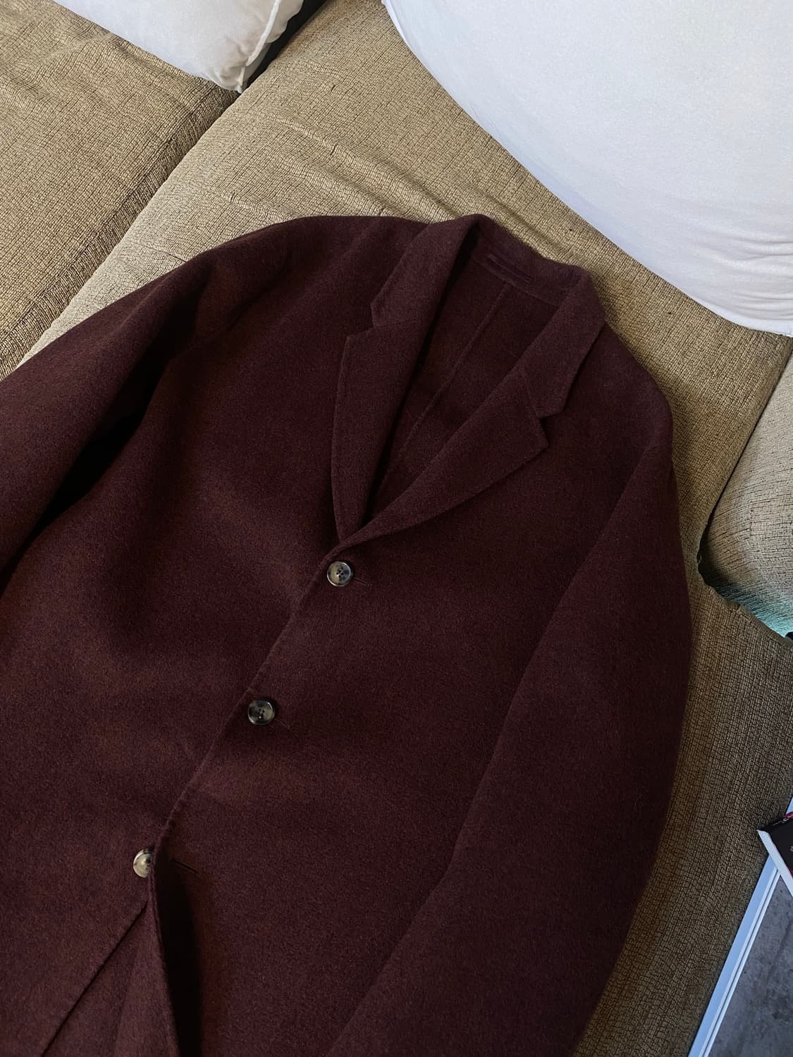 아크네스튜디오 캐시미어 채드 카멜멜란지 핸드메이드 코트 상품이미지1