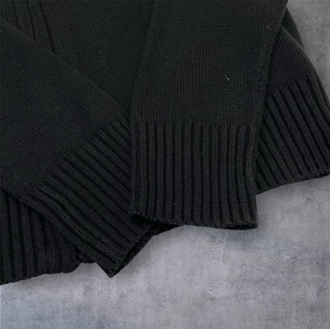 에스크 ASK 블랙 y2k 유니언잭 니트 후드집업 M 상품이미지5