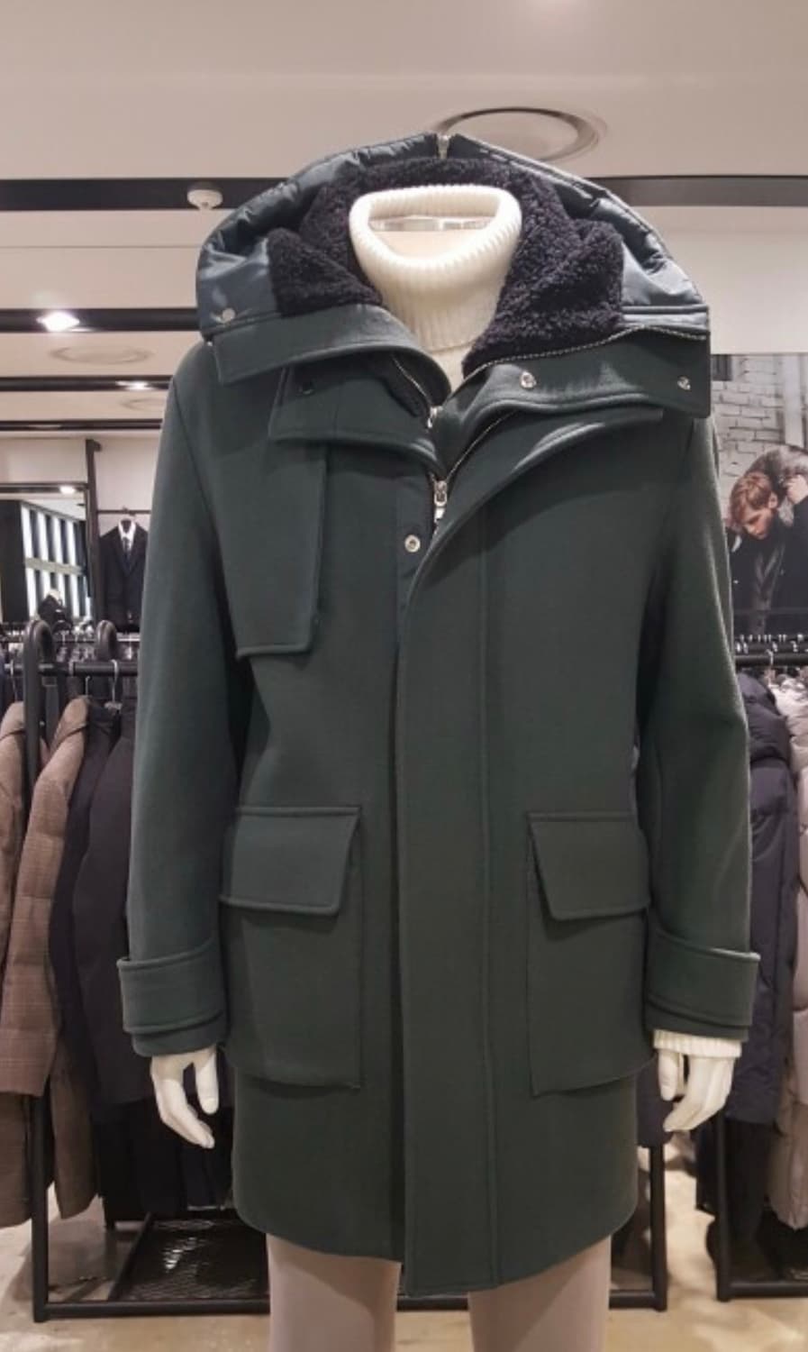 지오송지오 그린 레이어드형 방모 점퍼 100 상품이미지7