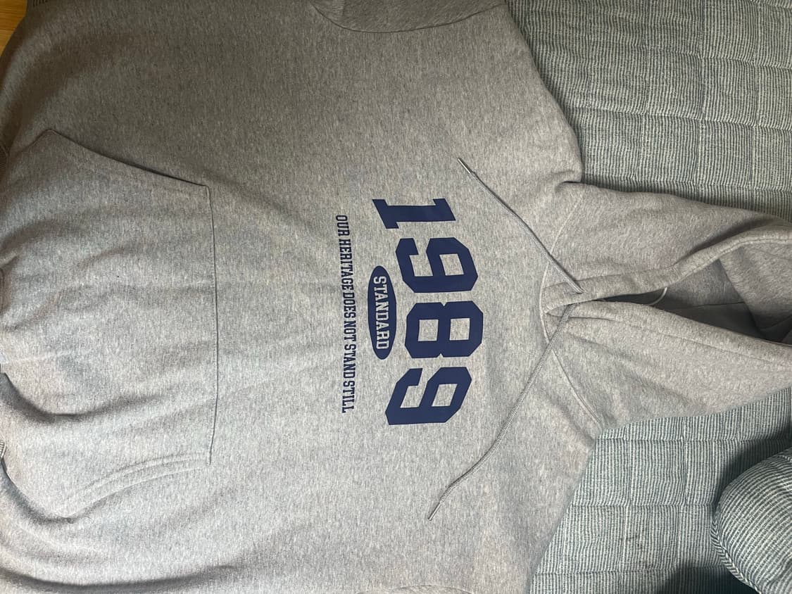 1989 무신사 스탠다드 회색 후드티  상품이미지1