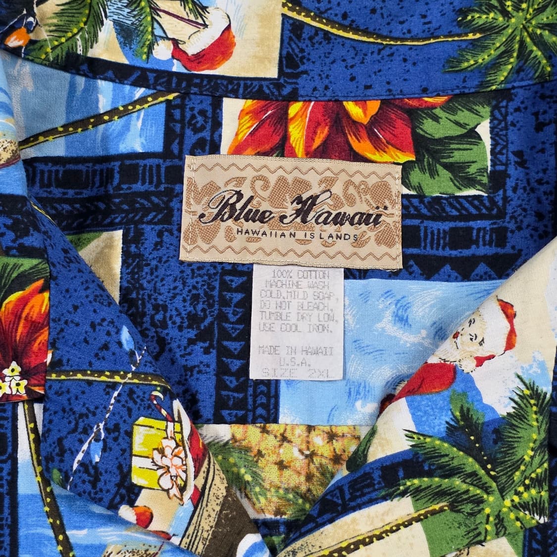 2XL) 80's Blue Hawaii 빈티지 하와이안 셔츠 상품이미지3