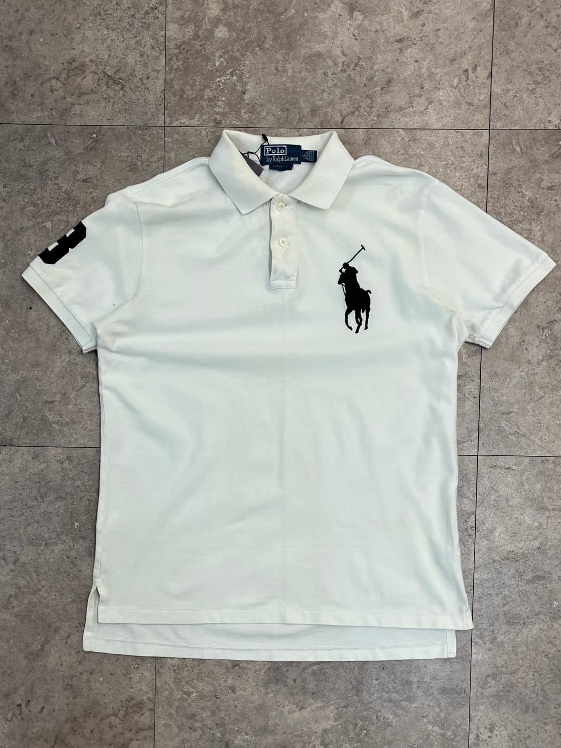 폴로 빅포니 반팔 카라티 화이트 L #csz2662 상품이미지4