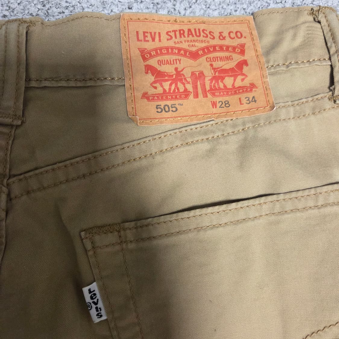리바이스 505 베이지 코튼 치노팬츠 29-30 상품이미지9