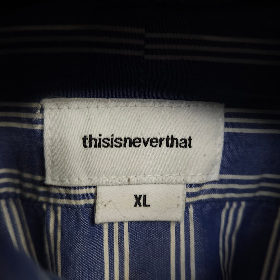 XL ) 디스이즈네버댓 오버핏 스트라이프 셔츠 상품이미지6