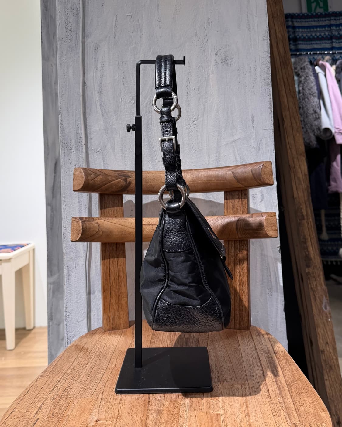 프라다 블랙 나일론 미니 숄더백 상품이미지3