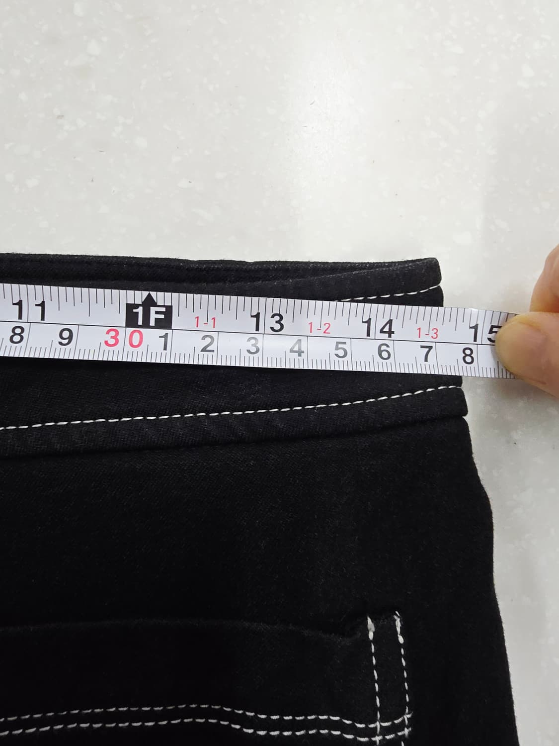 jjro 블랙 스티치 와이드 팬츠 상품이미지7