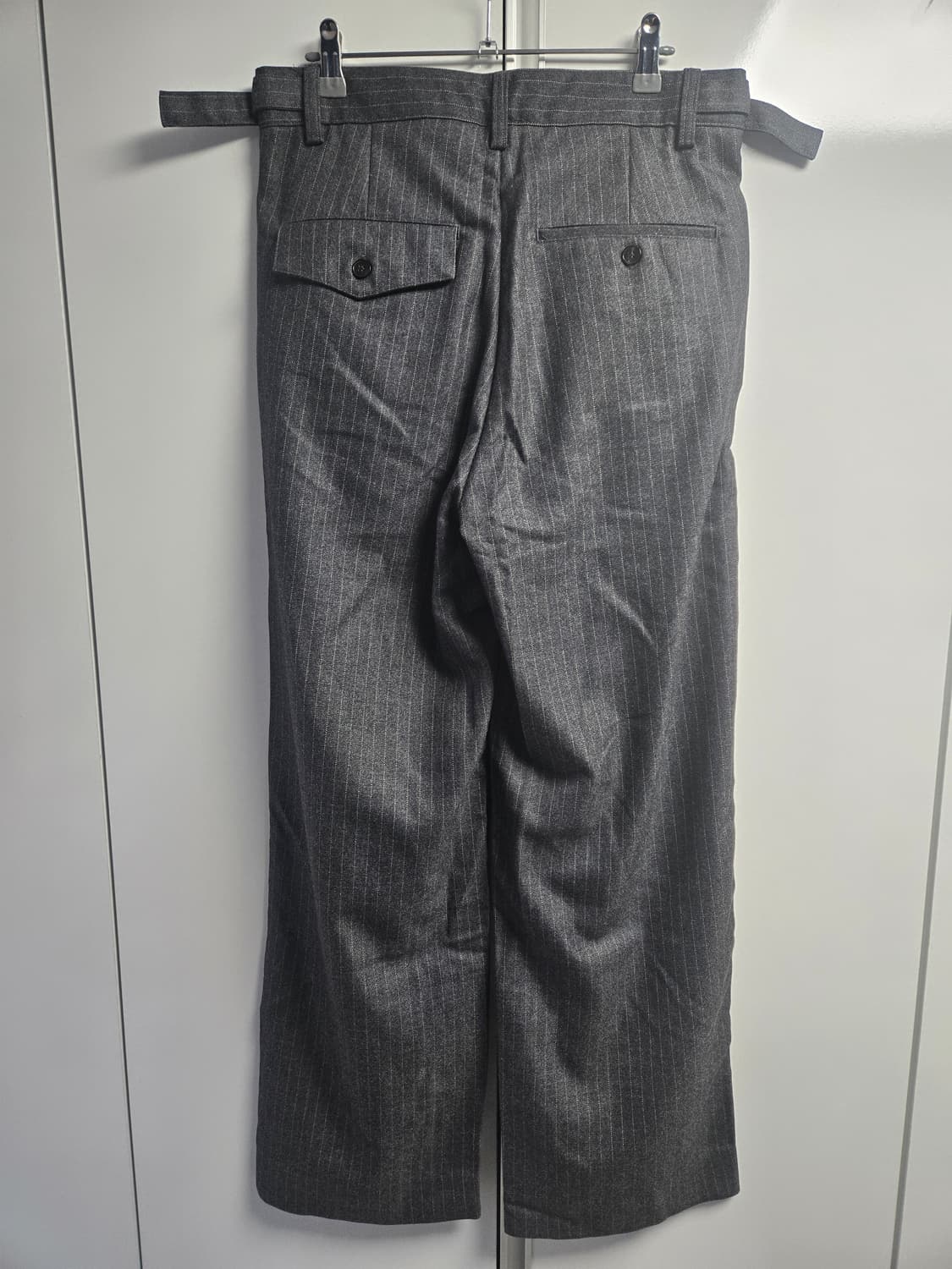 인템포무드 레트로 스트라이프 와이드 슬랙스 상품이미지4