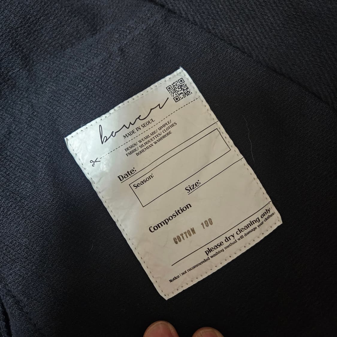보우어(BOWER) VINTAGE COTTON 더블 자켓 Free 상품이미지10