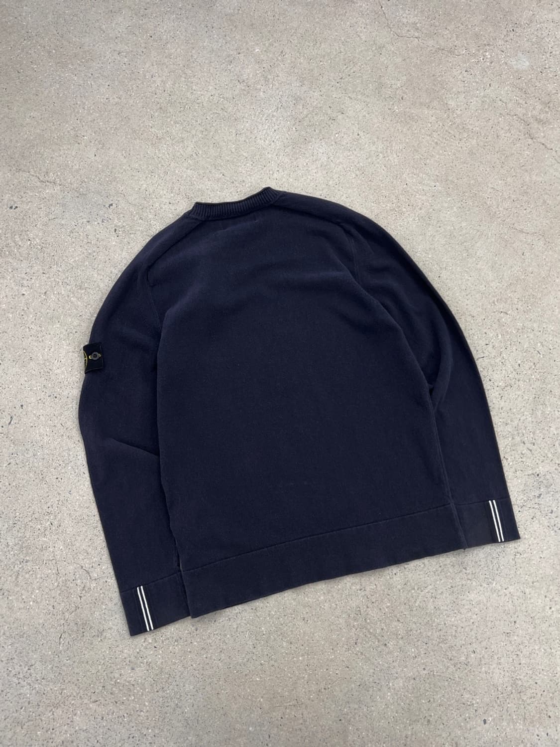 스톤아일랜드 와펜 네이비 코튼 니트 상품이미지4