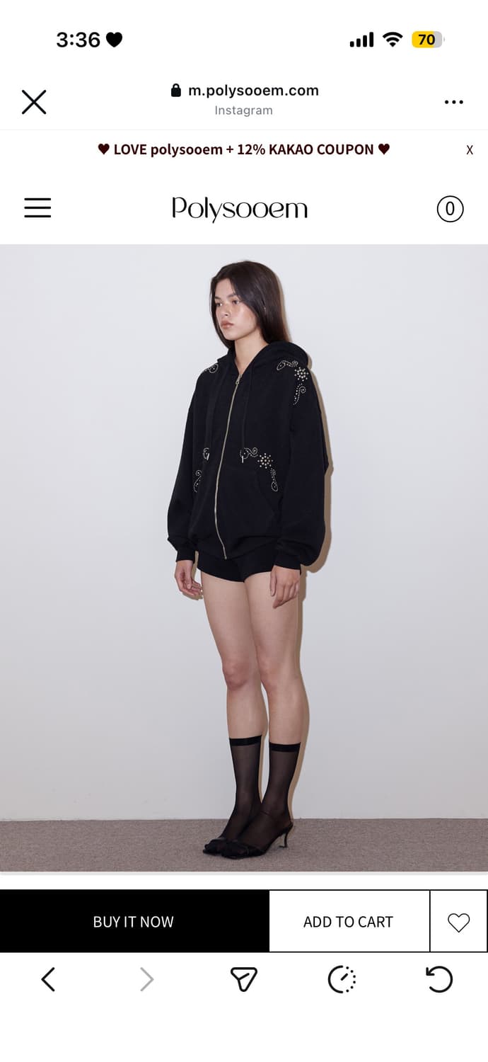 폴리수엠 스터드 후드집업 상품이미지2