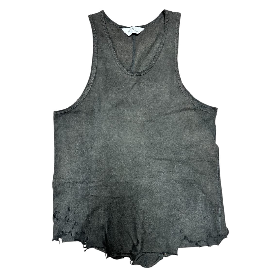 안셀름 데미지 슬리브리스 차콜 상품이미지1