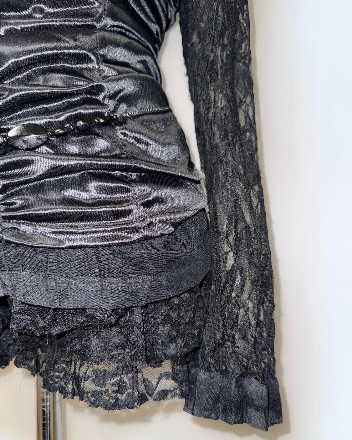 레이스 아일렛 셔링 고스페어리 나시 상품이미지5