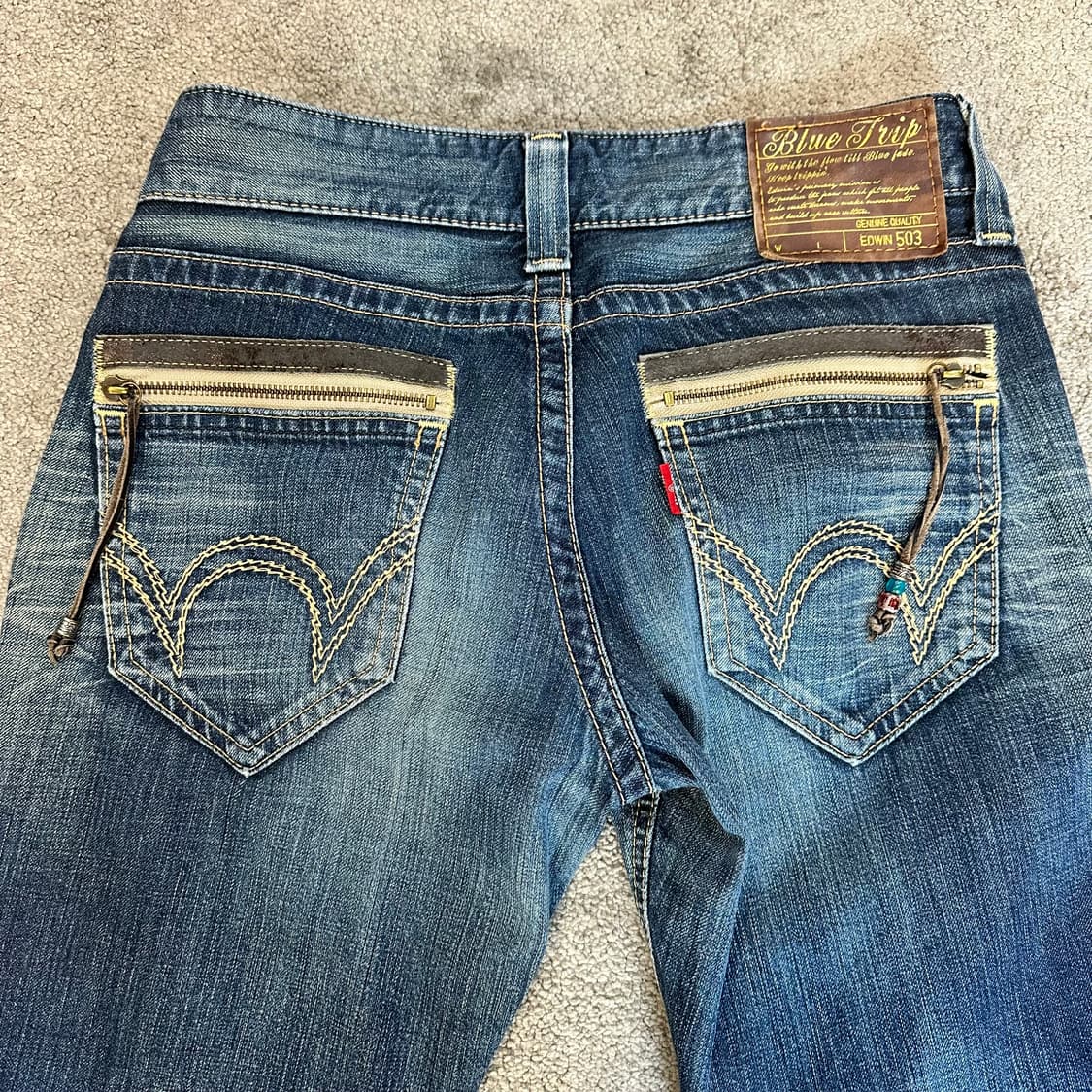 에드윈503 블루트립 에스닉 데님 팬츠(L) 상품이미지5