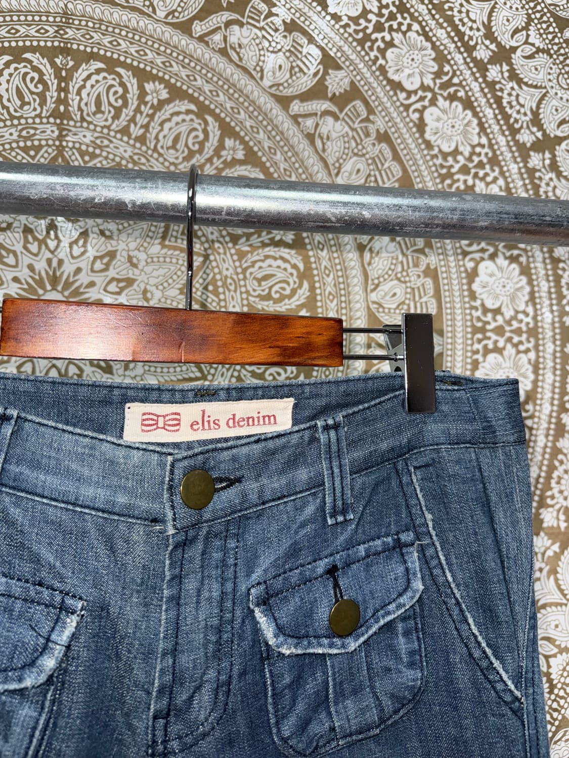 빈티지 여성 포켓 카고 데님팬츠  상품이미지5