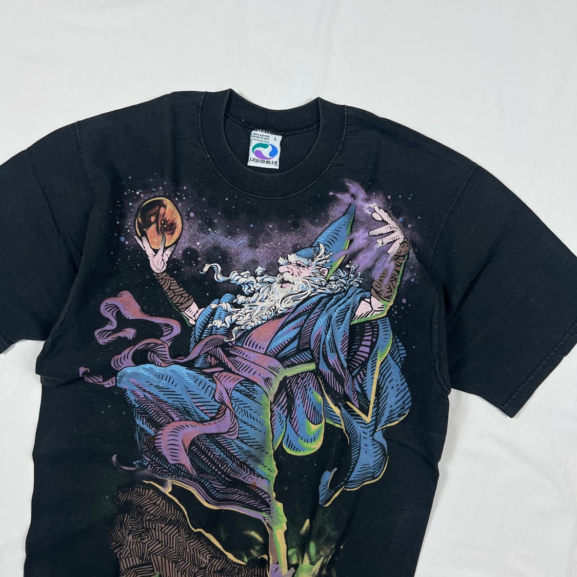 90‘s 97년도 리퀴드블루 다크위자드 반팔티 상품이미지2