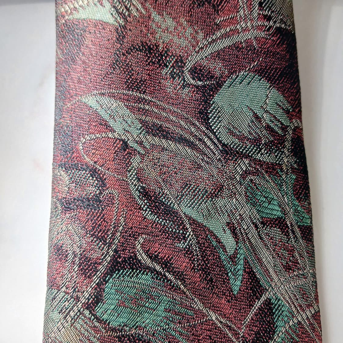 입생로랑 실크 브라운 자카드 패턴 넥타이 8.8cm B등급 E852 상품이미지4