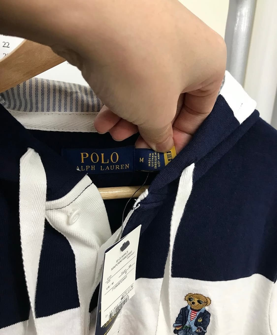 폴로 베어 저지 럭비 후드티 상품이미지3