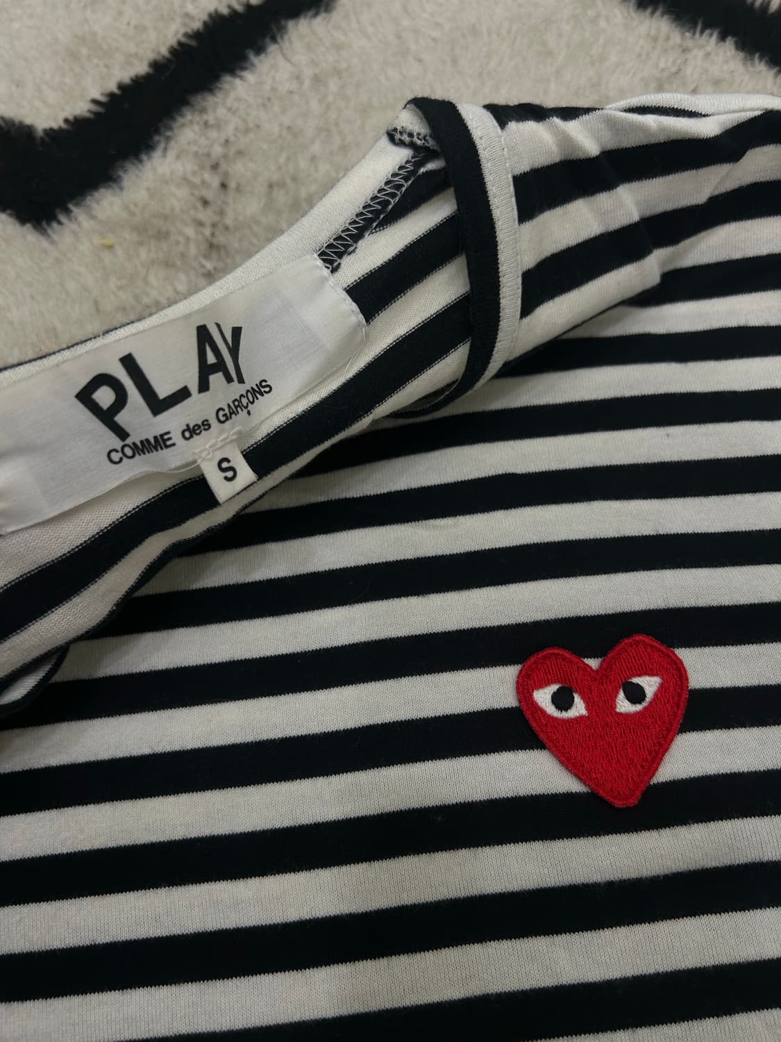 [S]꼼데가르송 레드와펜 스트라이프 긴팔/Az-T164 상품이미지6