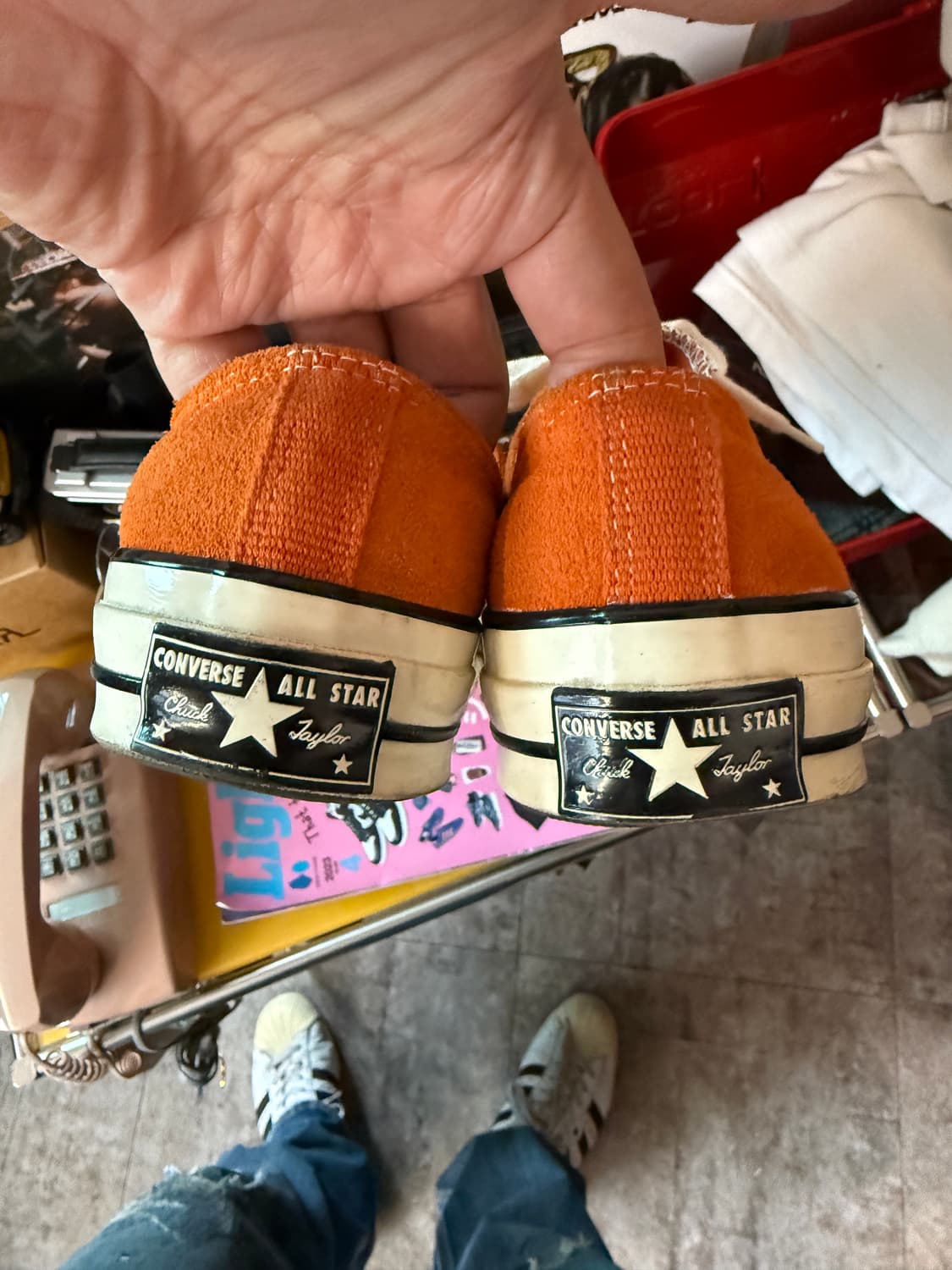 컨버스 척테일러 로우 오렌지 스웨이드 레더 260 상품이미지2