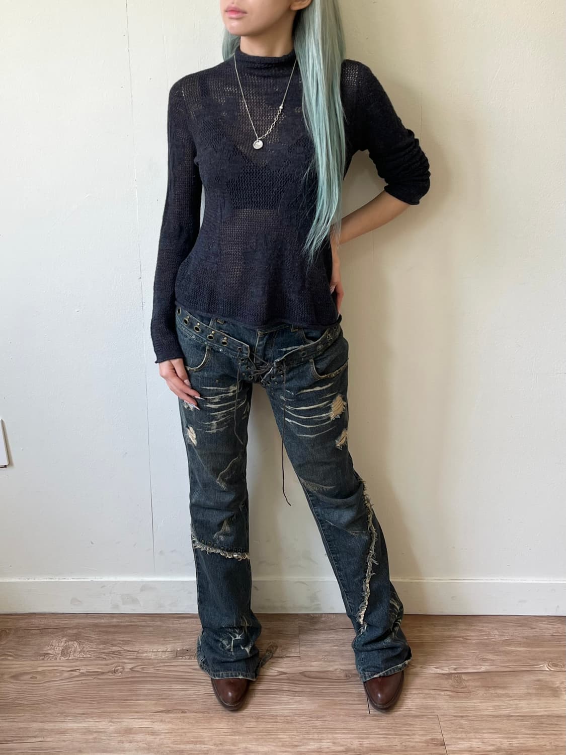 Rinascente 시스루 터틀넥 상품이미지5