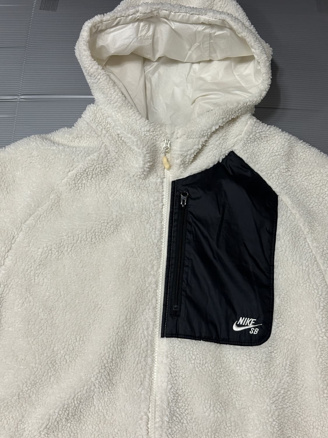 나이키 SB 후드 뽀글이 자켓 화이트 XL 상품이미지2