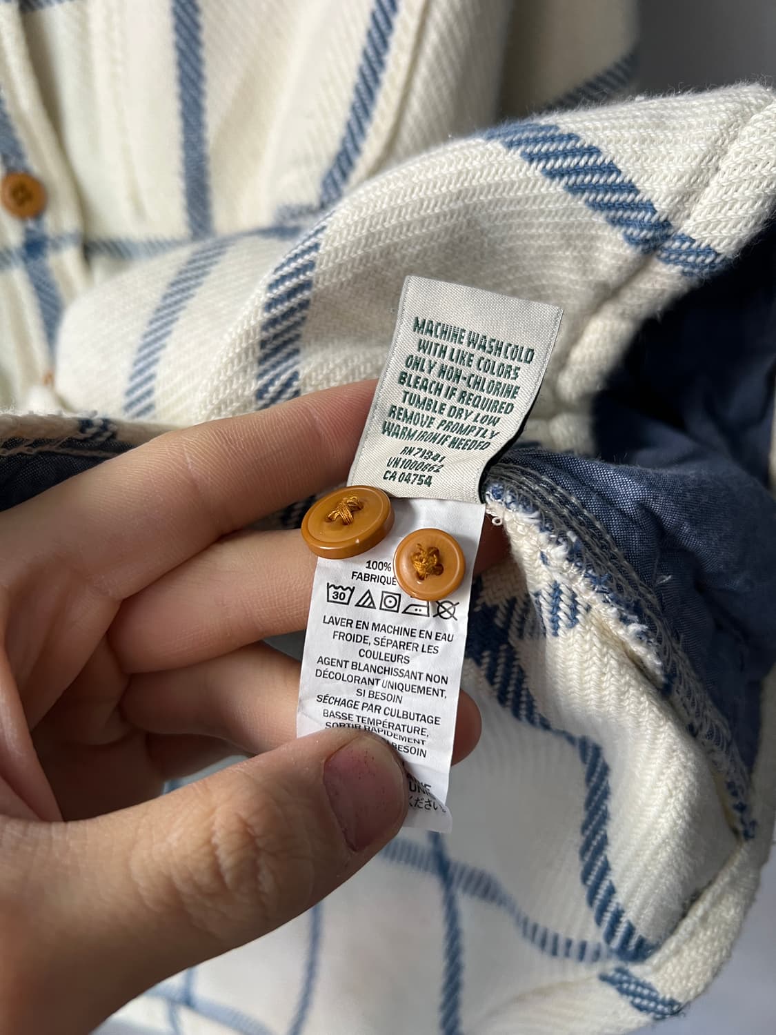 [M]엘엘빈 USA 우먼스 화이트 플란넬 체크셔츠 상품이미지6