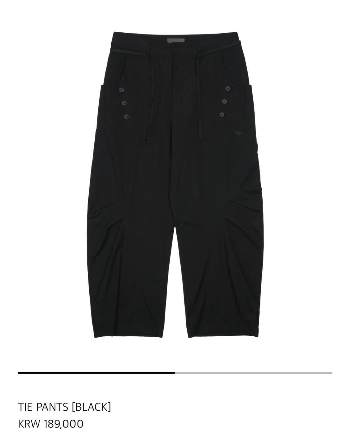 SANSANGEAR TIE PANTS [BLACK] SIZE1 상품이미지2