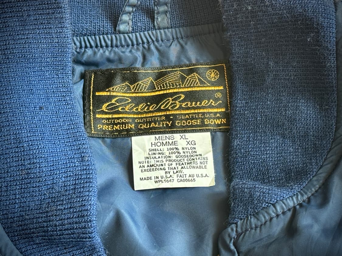 [Made in USA] 80-90s 에디바우어 블랙 택 구스다운 베스트 상품이미지5