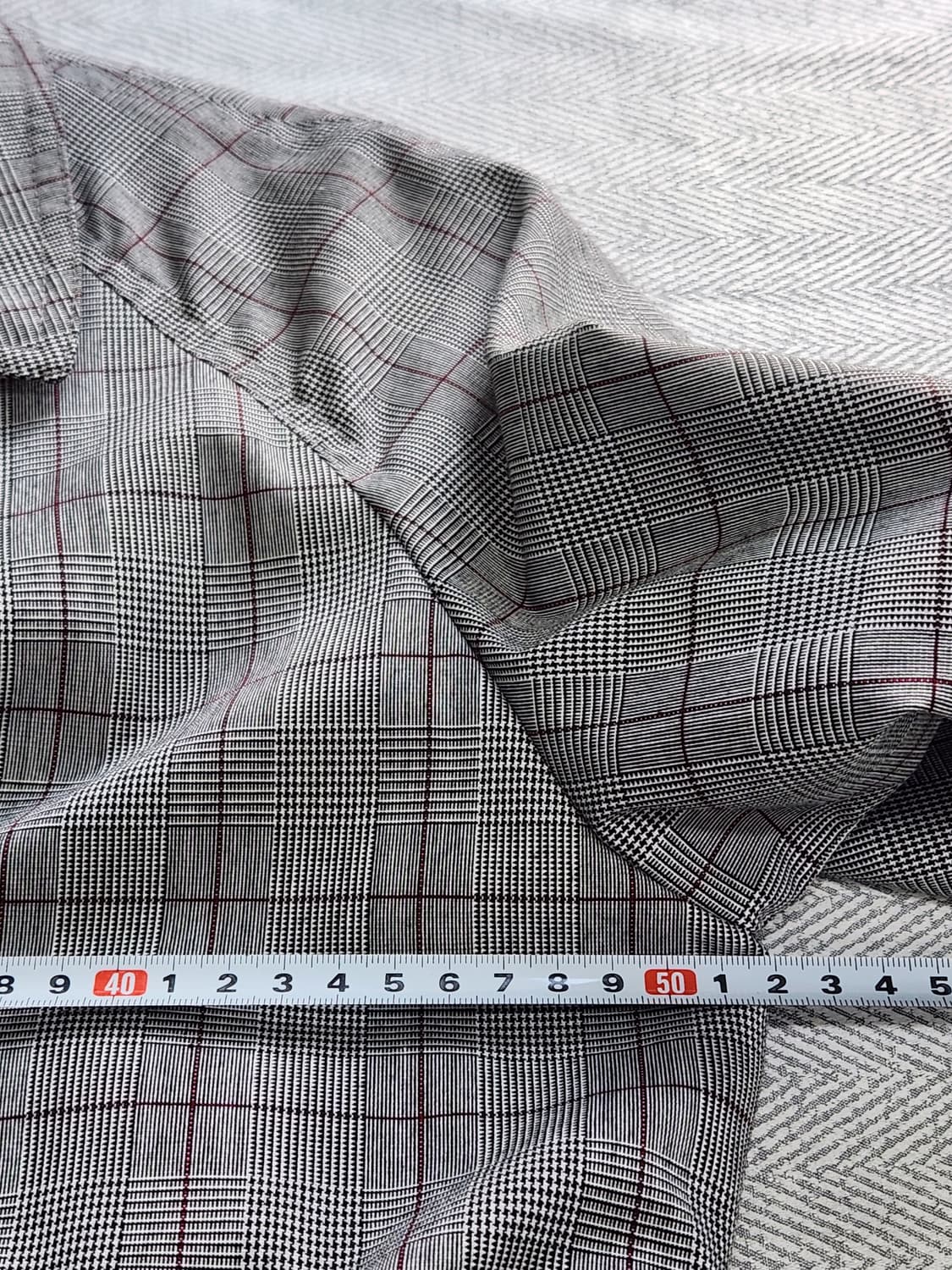 [85] 지고트 그레이 체크 벨티드 트렌치코트 롱코트 85사이즈 상품이미지8