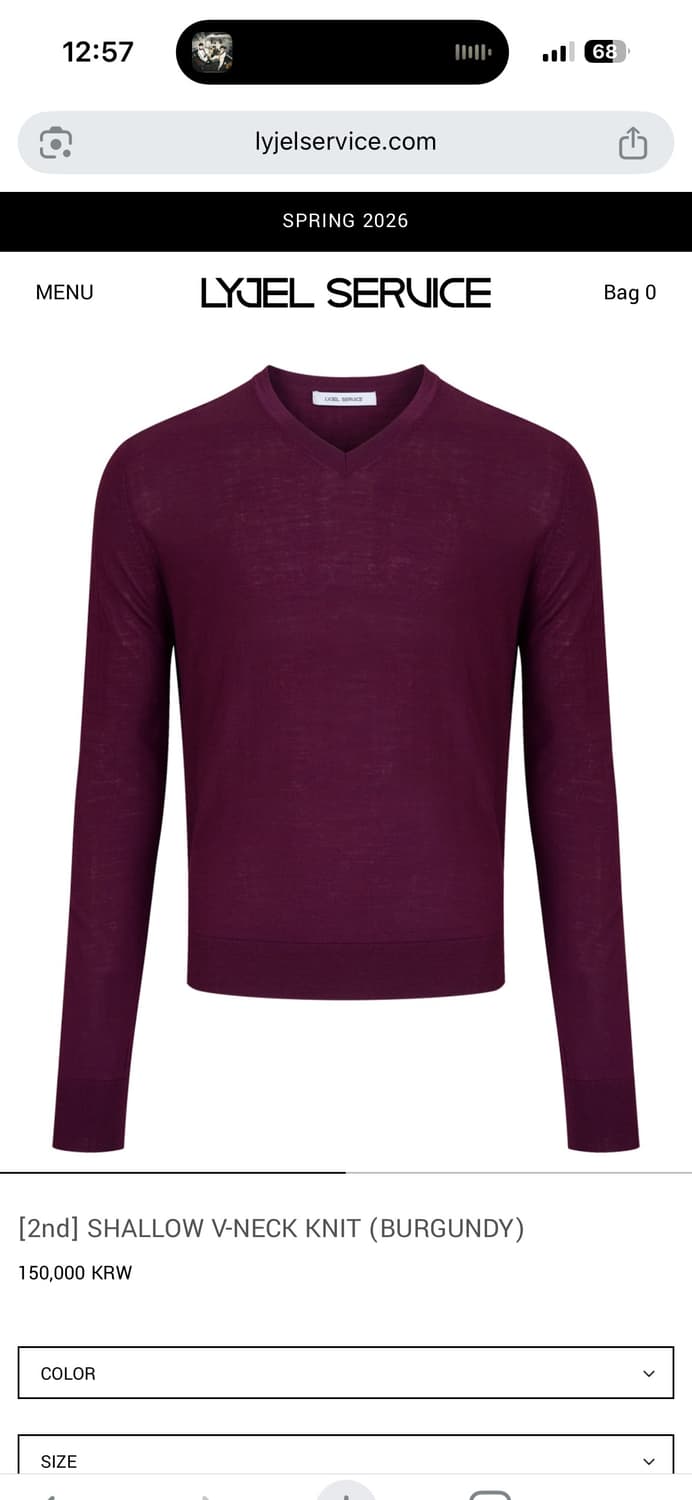 LYJEL SERVICE SHALLOW V-NECK KNIT 2 상품이미지1
