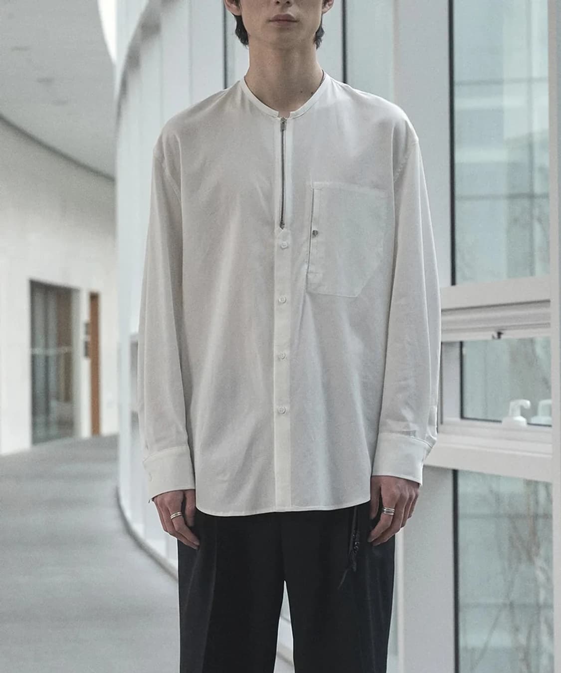 노이어 Noirer 20ss 테일러링 집업 셔츠 PN8222 상품이미지2