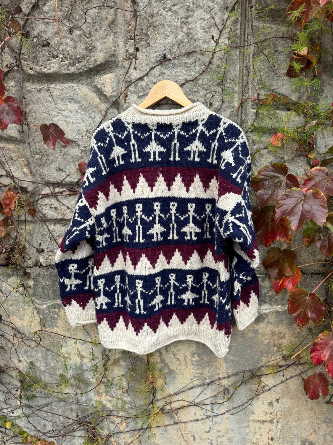 90s open country 네이티브 아메리칸 에콰도르 핸드 울 니트 상품이미지2