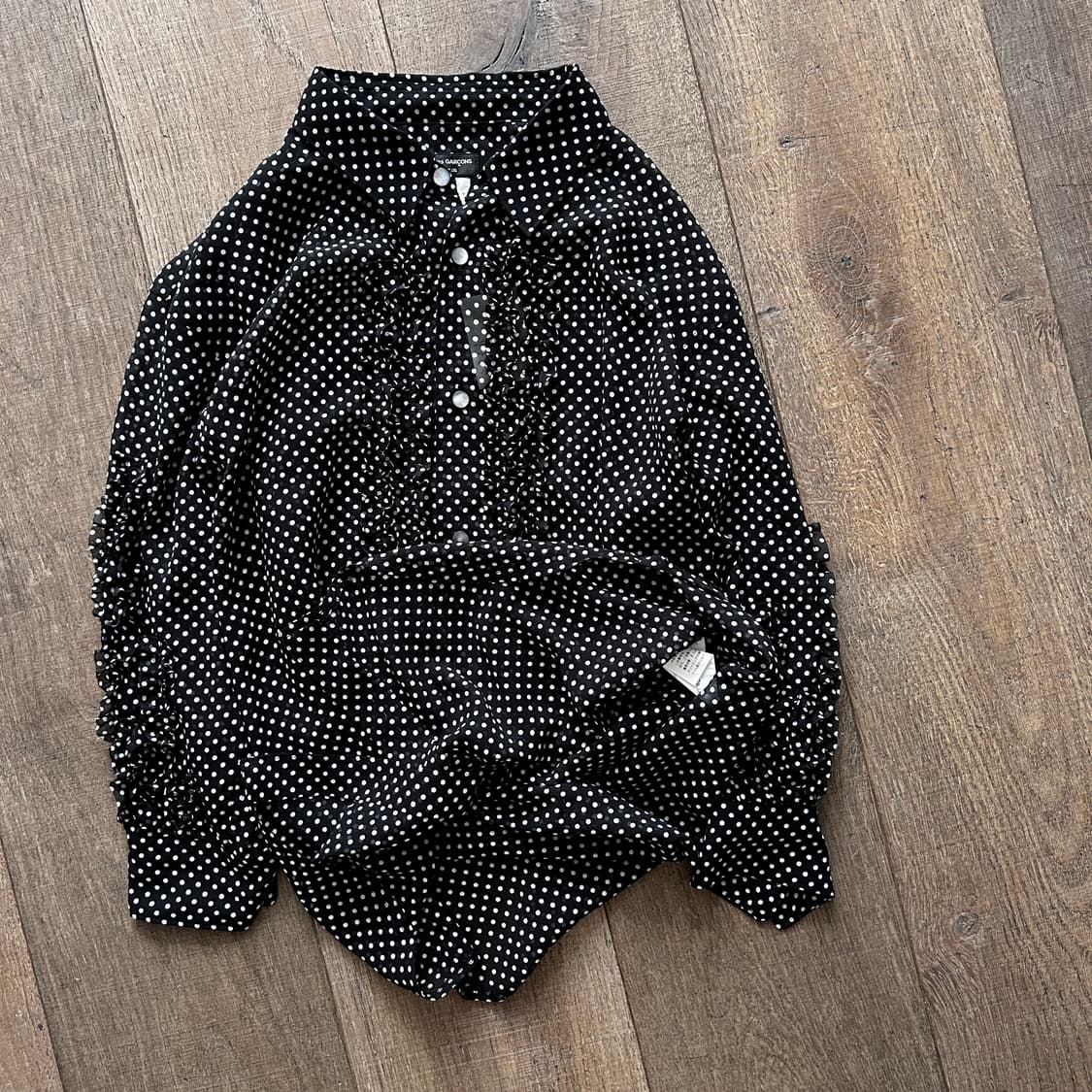 Dot Frill Sheer Shirts 상품이미지5
