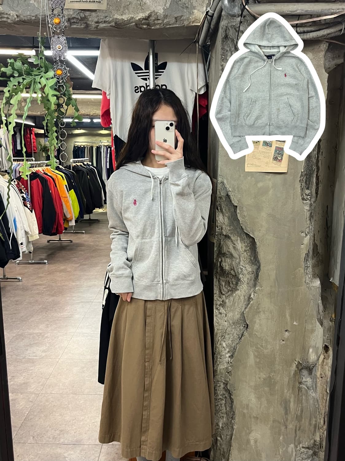 폴로 랄프로렌 후드집업 그레이 S #csz1831 상품이미지1