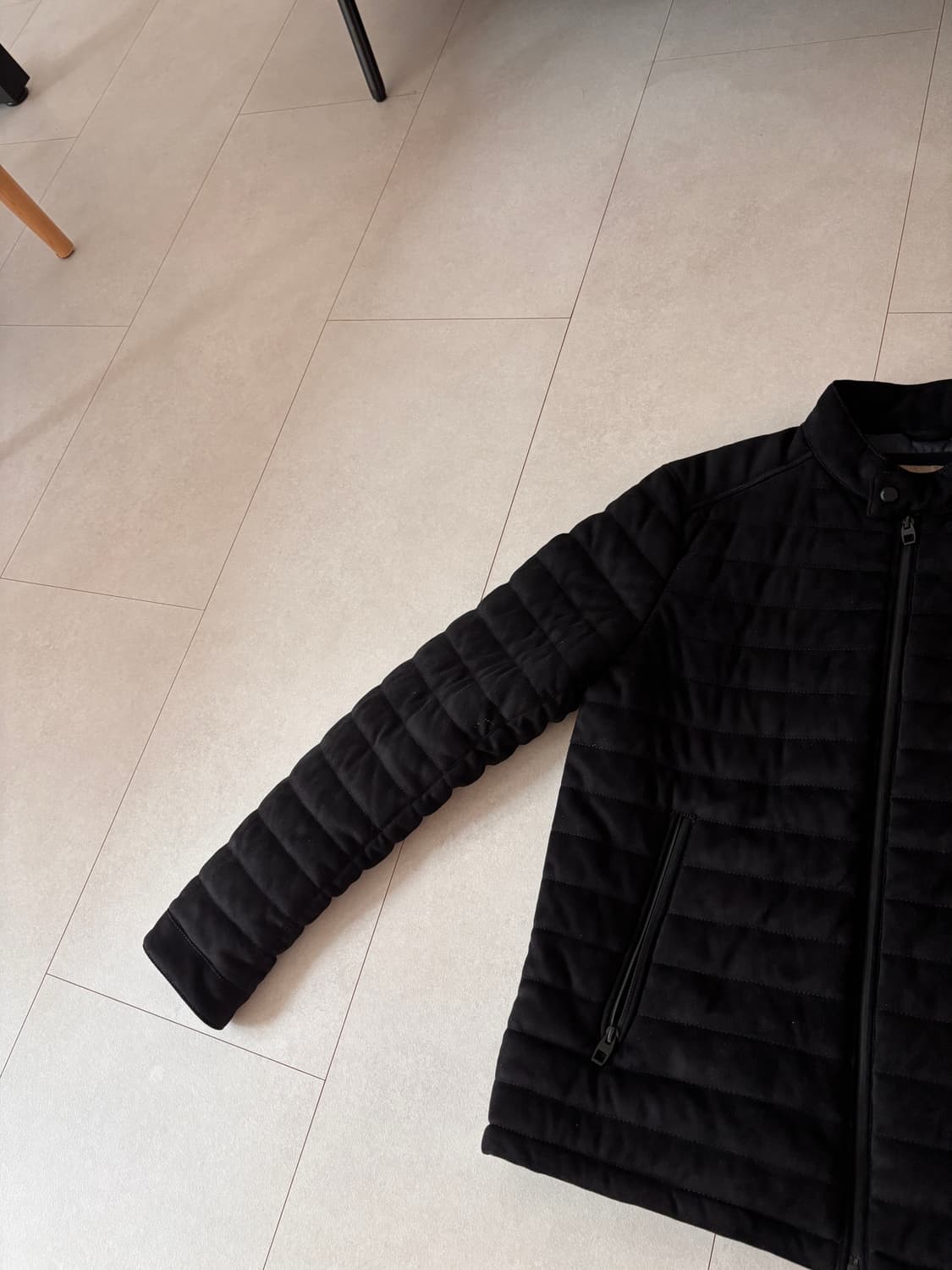 자라에서 생로랑 냄새가 난다. 퀄팅 스웨이드 라이더 자켓 L 상품이미지7