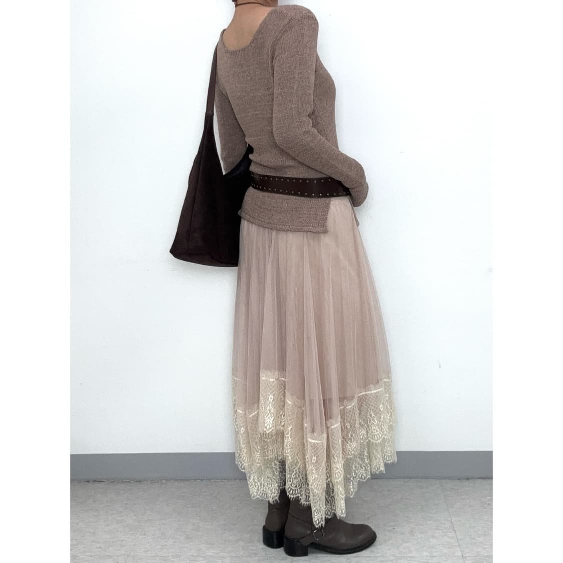 빈티지 브라운 니트 상품이미지3