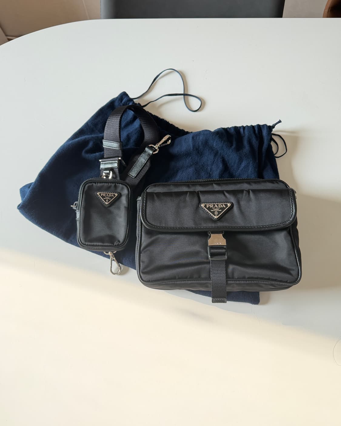 프라다 리나일론 앤 사피아노 숄더백 상품이미지7