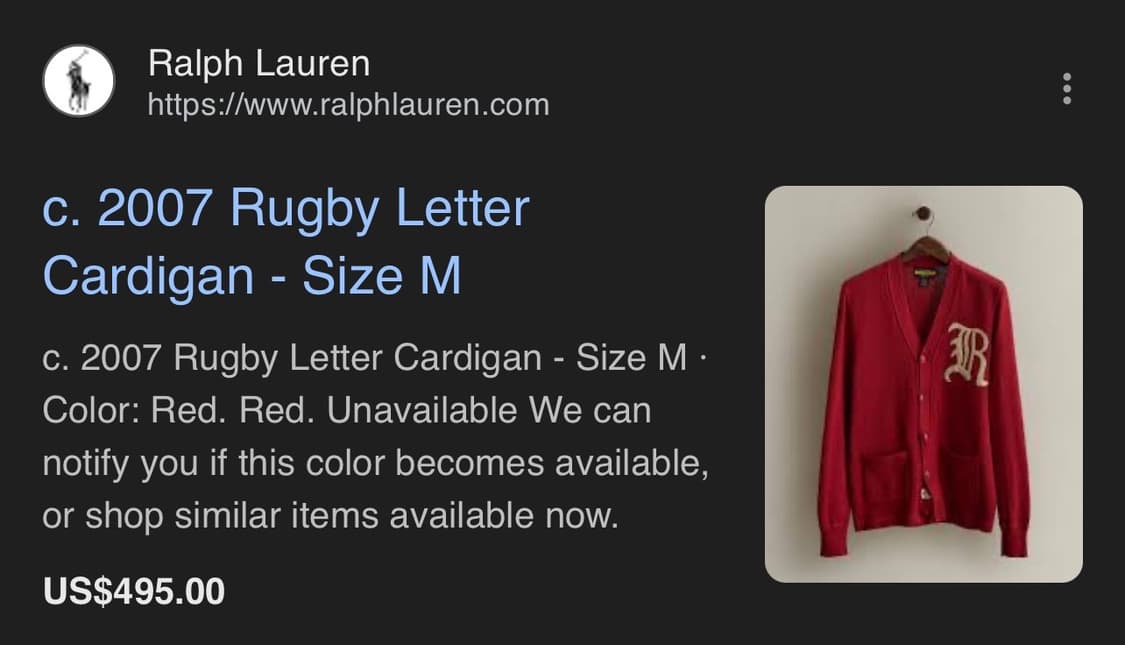 Rugby Ralph Lauren vintage cardigan 상품이미지7