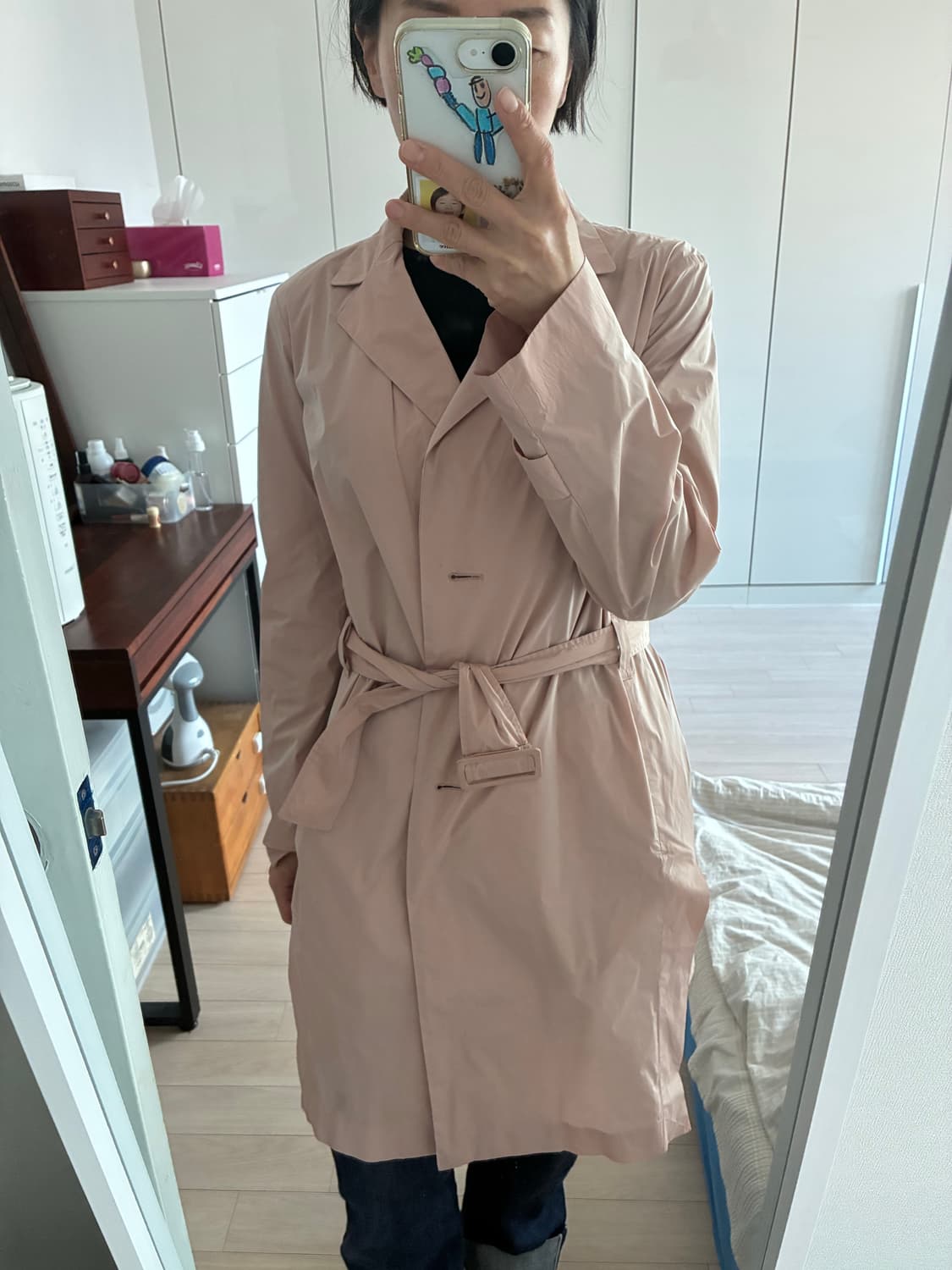 Jil Sander 벨티드 트렌치코트 블러쉬핑크 36 상품이미지8