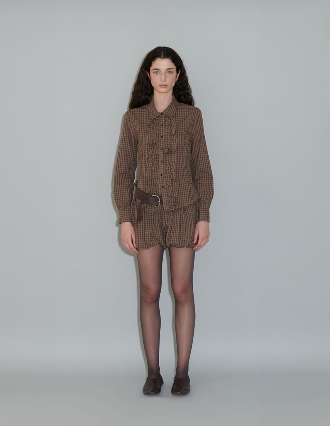 더포르타 프릴셔츠 벌룬쇼츠 셋업 상품이미지2